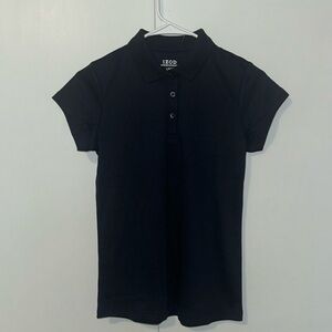IZOD School Short Sleeve Polo Shirt Navy Blue Girls L Large 12-14 NWOT